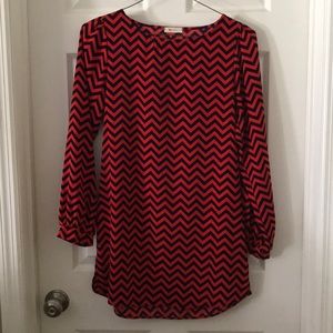 Everly navy and orange dress